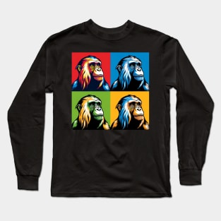 Pop Art Uakari - Primate Conservation Long Sleeve T-Shirt